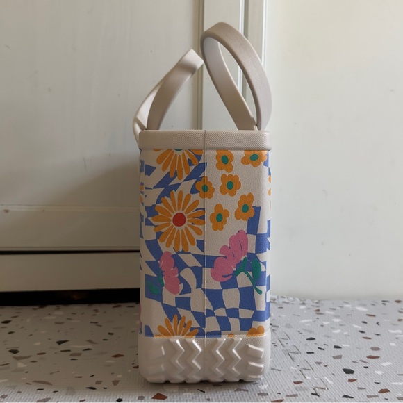 Bitty Bogg Bag Tote Bag in Blue Saffron Check'er Out - Picture 4 of 9